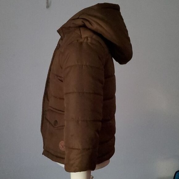 24 Months Winter Jacket Coat Parka PUFFER Snow BOYS Kids Youth BROWN HOOD HOODED - Picture 5 of 12